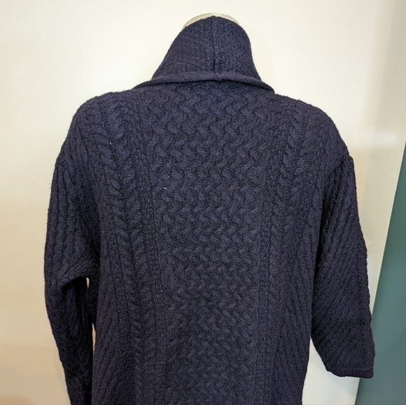 Aran Crafts 100% Merino Wool Open Front Cardigan Sweater Sz XXL Made In Ireland - Picture 9 of 17